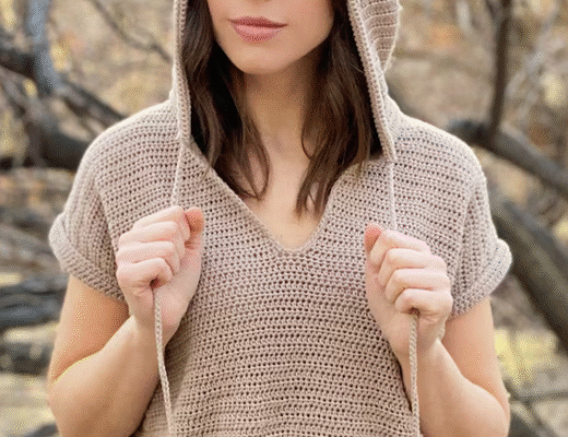crochet short sleeve hoodie pattern