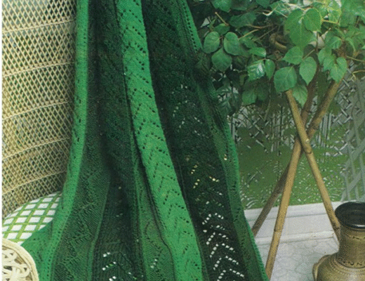 knit shades of green afghan pattern