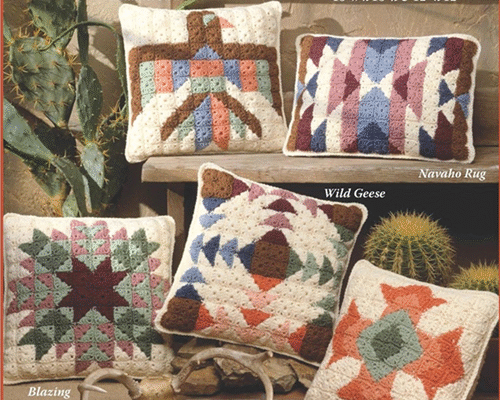 Crochet Painted Desert Pillows