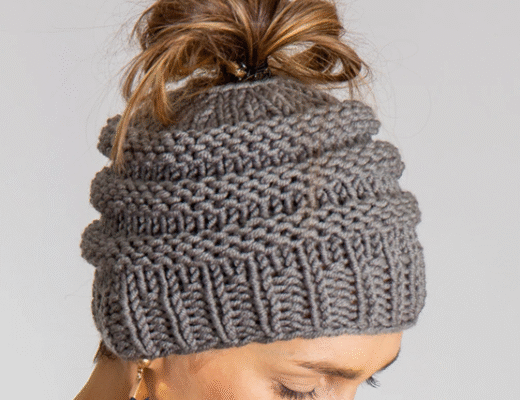 bun hat knitting pattern