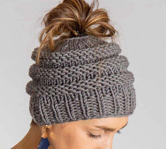 bun hat knitting pattern