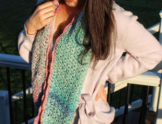Mermaid Vibes Crochet Scarf