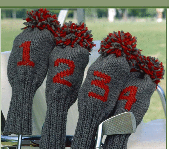Knit Golf Club Covers
