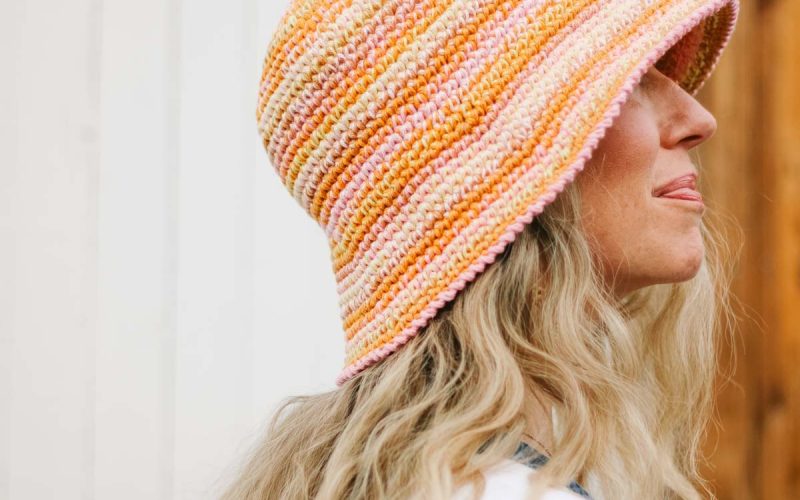 Crochet a Bucket Hat with Scrap Yarn