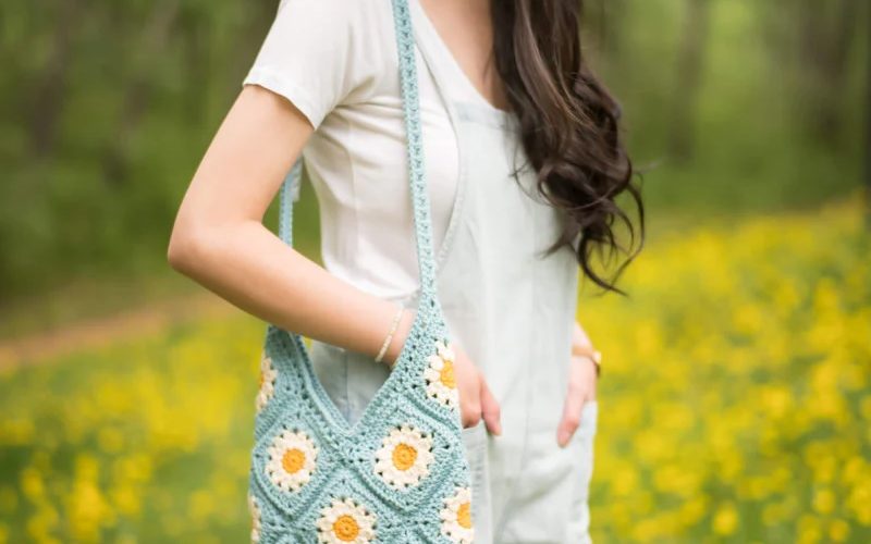 Crochet Pattern Kit Summer Daisy Bag