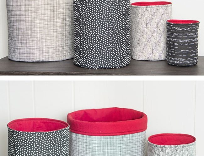 How to Sew Round Fabric Baskets and Get Organized