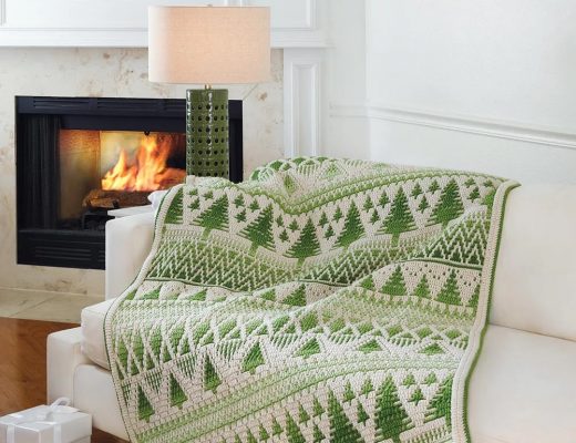 This stunning mosaic afghan brings a touch of the outdoors in.