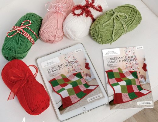 Christmas Candy Knit Sampler Afghan Kit