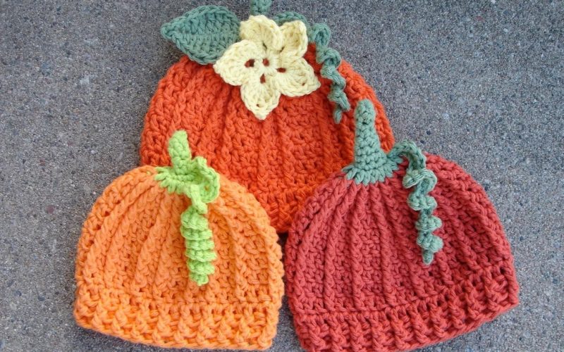 Crochet Pumpkin Hat Beanie Crochet Pattern