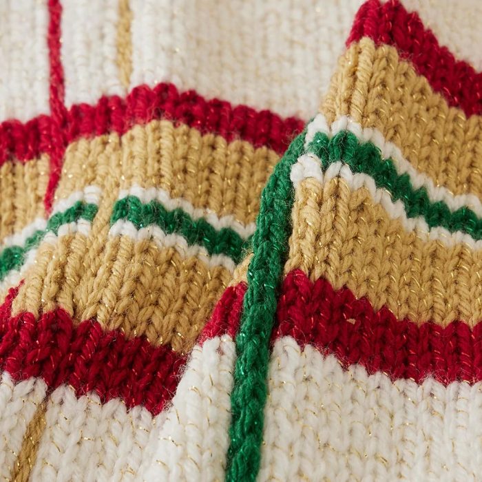 Knit Holiday Plaid Blanket Kit