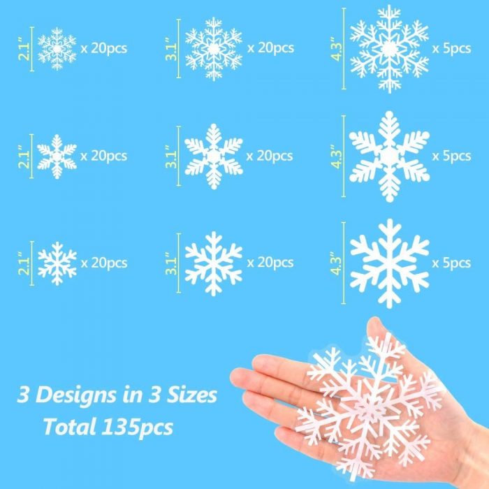 Snowflake Window Clings for the Holidays