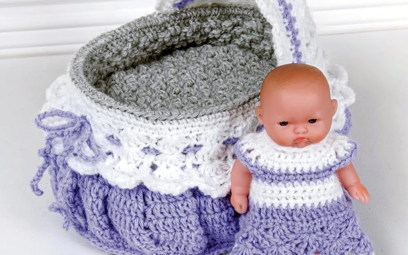 Crochet Baby and Bassinet Pattern Kit
