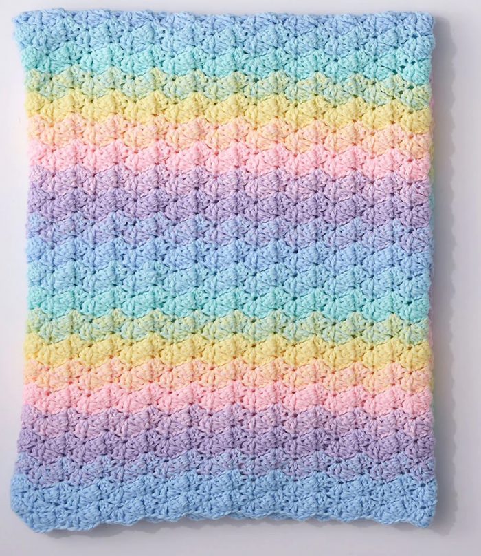 Baby Blanket Sherbet Stripes Crochet pattern