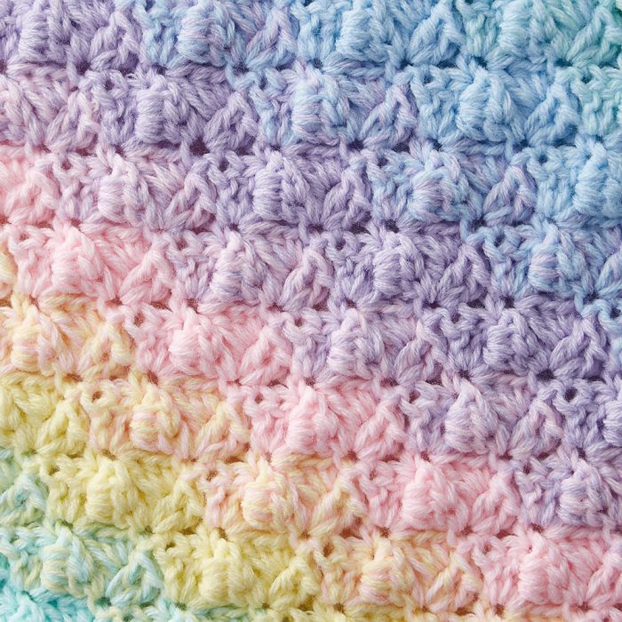 Sherbet Stripes Baby Blanket Crochet Kit