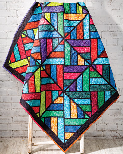 Tessellating Diamonds Quilt Pattern Stained Glass Quilt Pattern