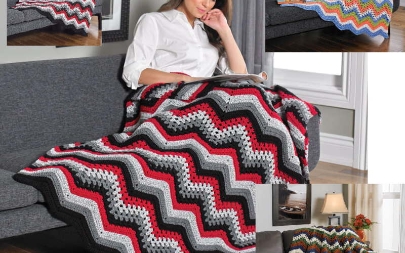 Crochet Ripples and Lace Afghan Pattern