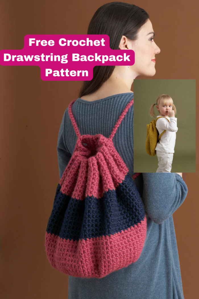 Free Crochet Drawstring Backpack Pattern