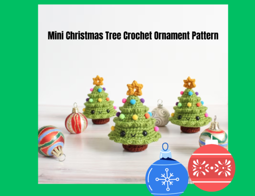 Mini Christmas Tree Crochet Ornament Pattern