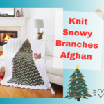 Knit Snowy Branches Afghan