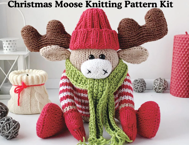 Christmas Moose Knitting Kit