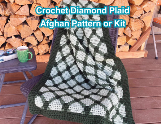 Crochet Pattern Diamond Plaid Tartan Afghan Crochet Pattern Kit