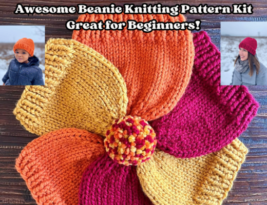 Awesome Beanie Knitting Pattern Kit for Beginners