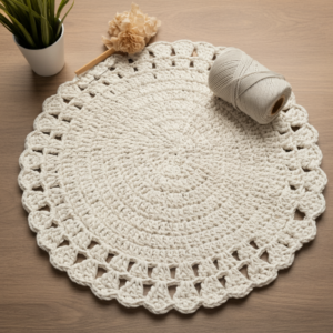 Learn How to Crochet a Traditional Round Rug Free Pattern • Craftdrawer