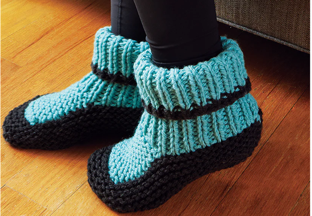 Bulky Knit Slippers knitting pattern