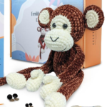 Crochet Kit for Beginners Adults, Freddy The Monkey DIY Crochet Animal Kit for Beginners