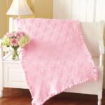 Elegant Hearts Crochet Baby Blanket Pattern Kit