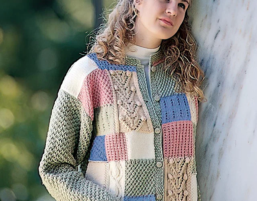 Sampler Cardigan Sweater knitting Pattern