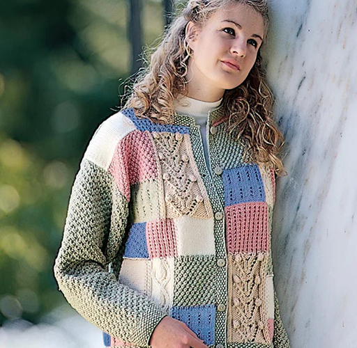Sampler Cardigan Sweater knitting Pattern
