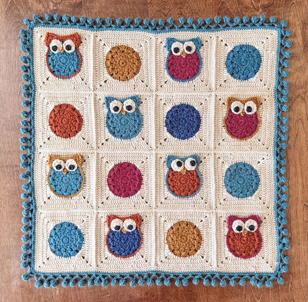 Crochet the Adorable Little Hoot Owl Baby Blanket with this Pattern